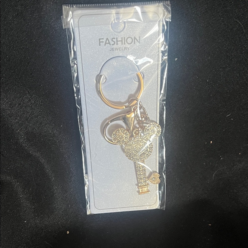 Fashion Jewelry Gold Glitter Mouse Key Holder - Picture 2 of 6